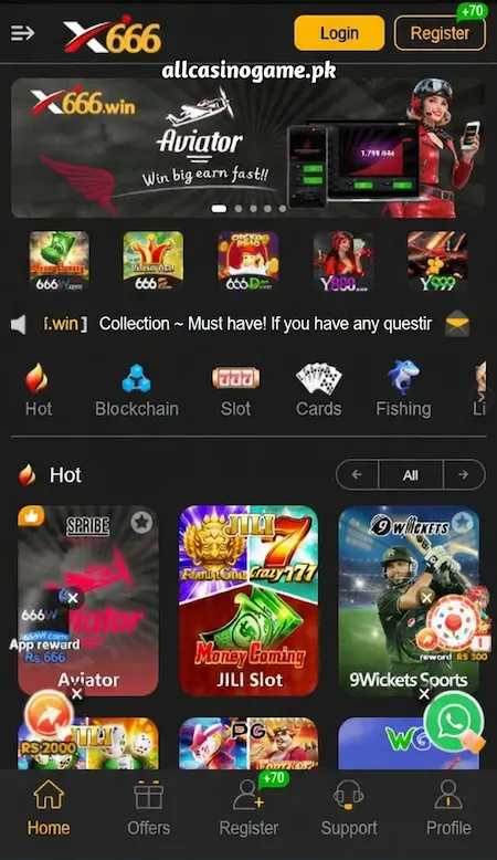 X666 Game Home Page